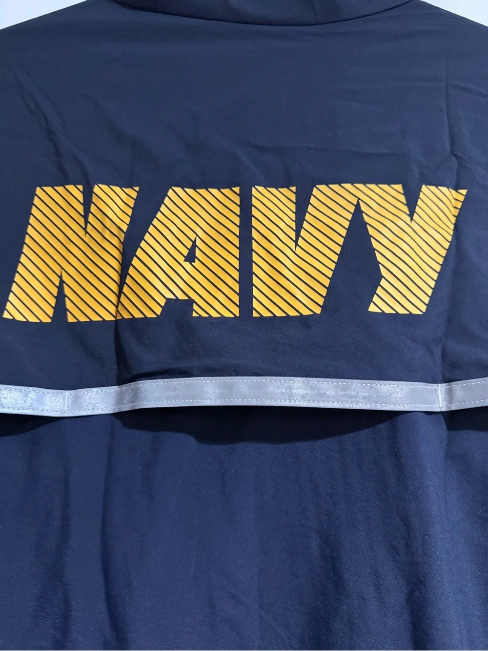 Navy NAVY Logo Windbreaker Jacket